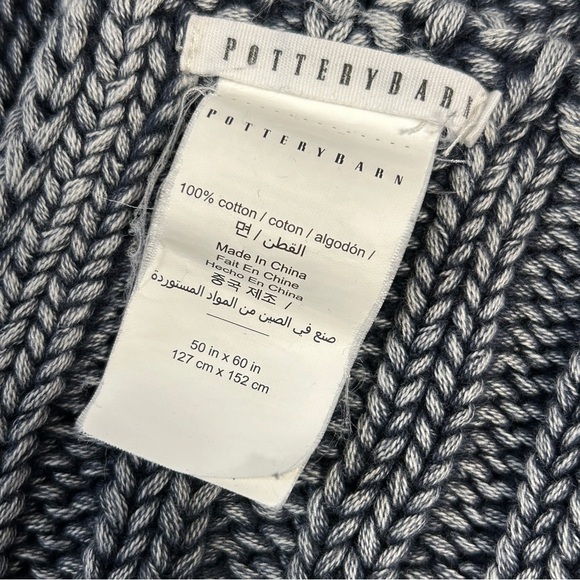 Pottery Barn Gray Cable Knit Throw - Picture 3 of 5